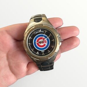 CUBS Game Time Wearable Watch - Black and Gold